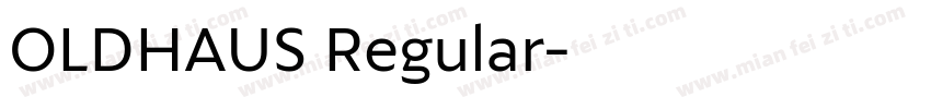 OLDHAUS Regular字体转换